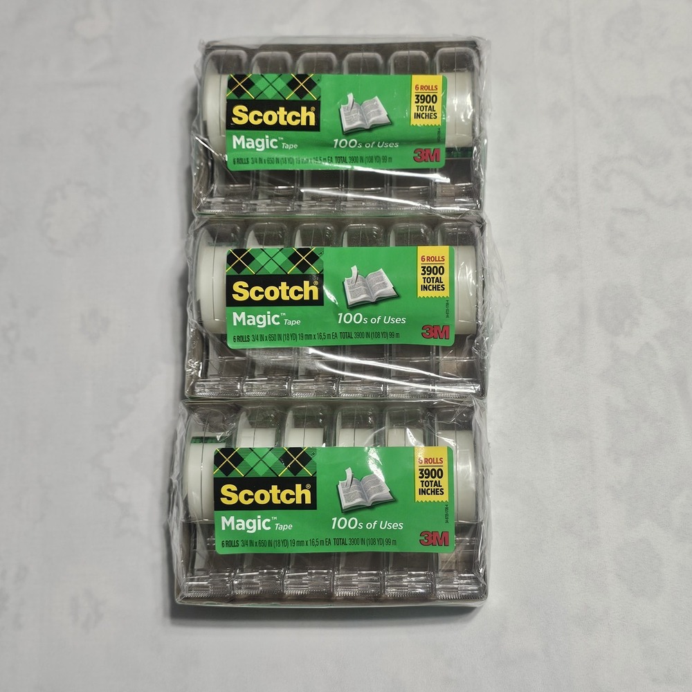 Scotch Magic Tape 18 rolls Single-Sided Tape MPN 6122